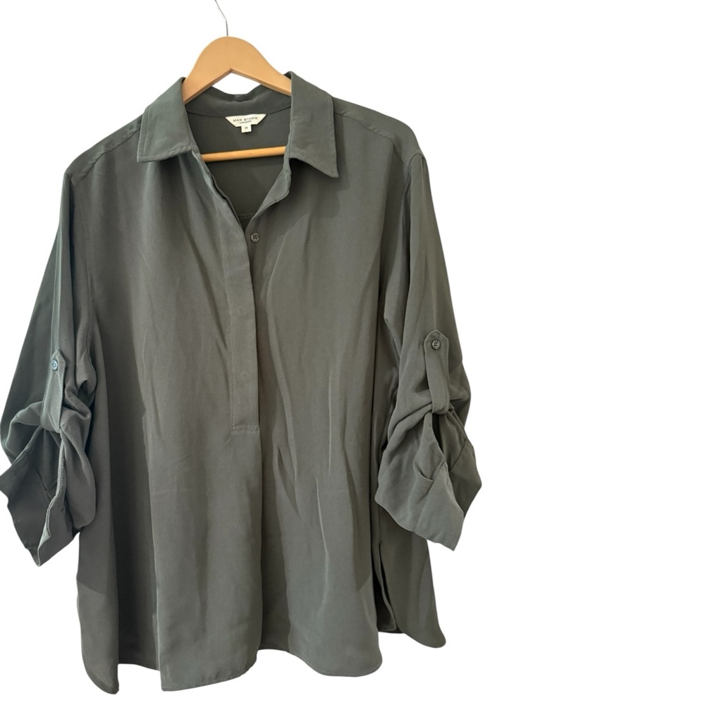 Max Studio Forest Green Top